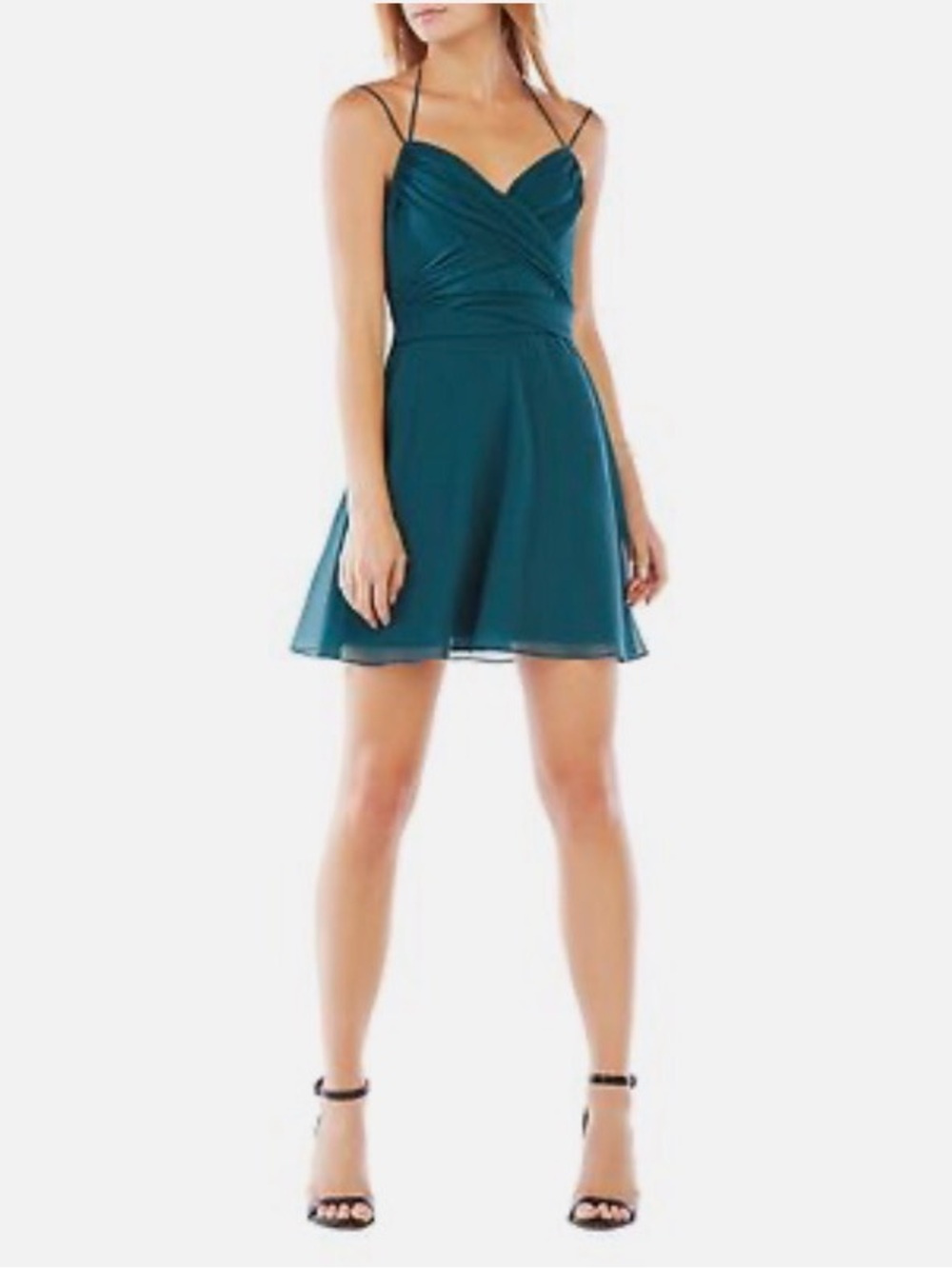 BCBGMaxAzria “Shay” Silk Dress - Elm Green